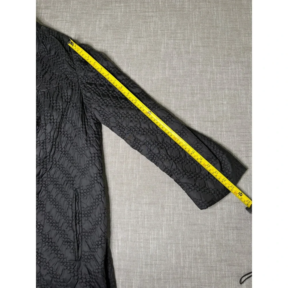 Vintage Engel-Fetzer Cleveland Quilted Chevron Double Breasted Coat Black